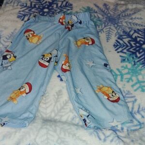 Kids Blue Cartoon Pajama Pants